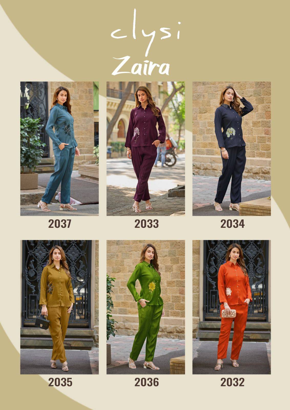 Zaira By CLYSI 2032 To 2037 Series Designer Ethnic Wear Collection Viscose Silk Kurtis At Wholesale Price